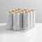 mDesign Tall Skinny Soda/Pop Organizer, 3 Compartments - Clear